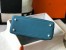 Hermes Kelly 32cm Retourne Bag in Blue Jean Clemence Leather with GHW