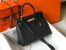 Hermes Kelly 32cm Retourne Bag in Black Clemence Leather with GHW
