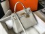 Hermes Kelly 32cm Retourne Bag in Pearl Grey Clemence Leather with GHW