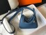 Hermes Lindy Mini Bag in Blue Agate Clemence Leather with PHW