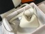 Hermes Lindy Mini Bag in Craie Clemence Leather with GHW