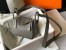 Hermes Lindy Mini Bag in Etain Clemence Leather with GHW