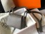 Hermes Lindy Mini Bag in Etain Clemence Leather with GHW