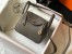 Hermes Lindy Mini Bag in Etain Clemence Leather with GHW
