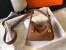Hermes Lindy Mini Bag in Gold Clemence Leather with GHW