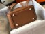 Hermes Lindy Mini Bag in Gold Clemence Leather with GHW