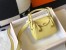 Hermes Lindy Mini Bag in Jaune Poussin Clemence Leather with GHW