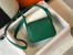 Hermes Lindy Mini Bag in Malachite Clemence Leather with GHW