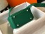 Hermes Lindy Mini Bag in Malachite Clemence Leather with GHW