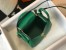 Hermes Lindy Mini Bag in Malachite Clemence Leather with GHW