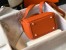 Hermes Lindy Mini Bag in Orange Clemence Leather with GHW