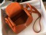 Hermes Lindy Mini Bag in Orange Clemence Leather with GHW