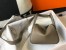 Hermes Lindy Mini Bag in Taupe Clemence Leather with PHW