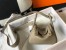 Hermes Lindy Mini Bag in Tourterelle Clemence Leather with GHW