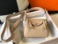 Hermes Lindy Mini Bag in Trench Clemence Leather with GHW