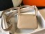 Hermes Lindy Mini Bag in Trench Clemence Leather with GHW