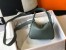 Hermes Lindy Mini Bag in Vert Amande Clemence Leather with GHW
