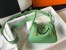 Hermes Lindy Mini Bag in Vert Criquet Clemence Leather with GHW