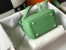 Hermes Lindy Mini Bag in Vert Criquet Clemence Leather with GHW