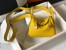 Hermes Lindy Mini Bag in Yellow Clemence Leather with GHW