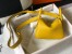 Hermes Lindy Mini Bag in Yellow Clemence Leather with GHW
