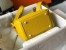 Hermes Lindy Mini Bag in Yellow Clemence Leather with GHW