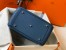 Hermes Lindy 26cm Bag in Blue Agate Clemence Leather with PHW