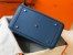 Hermes Lindy 26cm Bag in Blue Agate Clemence Leather with PHW