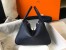 Hermes Lindy 26cm Bag in Navy Blue Clemence Leather with GHW