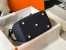 Hermes Lindy 26cm Bag in Navy Blue Clemence Leather with GHW