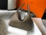 Hermes Lindy 26cm Bag in Taupe Clemence Leather with PHW