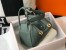 Hermes Lindy 26cm Bag in Vert Amande Clemence Leather with GHW