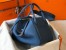 Hermes Lindy 30cm Bag in Blue Agate Clemence Leather with PHW