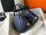 Hermes Lindy 30cm Bag in Dark Blue Clemence Leather with GHW
