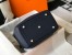 Hermes Lindy 30cm Bag in Dark Blue Clemence Leather with GHW