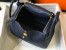 Hermes Lindy 30cm Bag in Dark Blue Clemence Leather with GHW