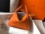 Hermes Lindy 30cm Bag in Orange Clemence Leather with PHW