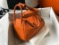 Hermes Lindy 30cm Bag in Orange Clemence Leather with PHW