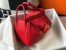 Hermes Lindy 30cm Bag in Red Clemence Leather with GHW