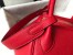 Hermes Lindy 30cm Bag in Red Clemence Leather with GHW