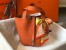 Hermes Picotin Lock 18 Bag in Orange Clemence Leather with PHW