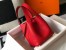 Hermes Picotin Lock 18 Bag in Red Clemence Leather with GHW