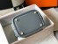 Hermes Picotin Lock 12 Bag in Blue Lin Clemence Leather with GHW
