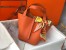 Hermes Picotin Lock 12 Bag in Orange Clemence Leather with PHW