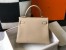 Hermes Kelly 25cm Retourne Bag in Trench Clemence Leather with GHW