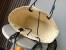 Loewe Medium Anagram Basket Bag in Iraca Palm and Black Calfskin 