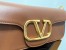 Valentino Large Loco Shoulder Bag In Brown Calfskin
