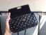 Valentino Rockstud Spike Small Bag in Black Crinkled Nappa Leather