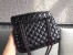 Valentino Rockstud Spike Medium Bag in Black Crinkled Nappa Leather