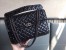 Valentino Rockstud Spike Large Bag in Black Crinkled Nappa Leather